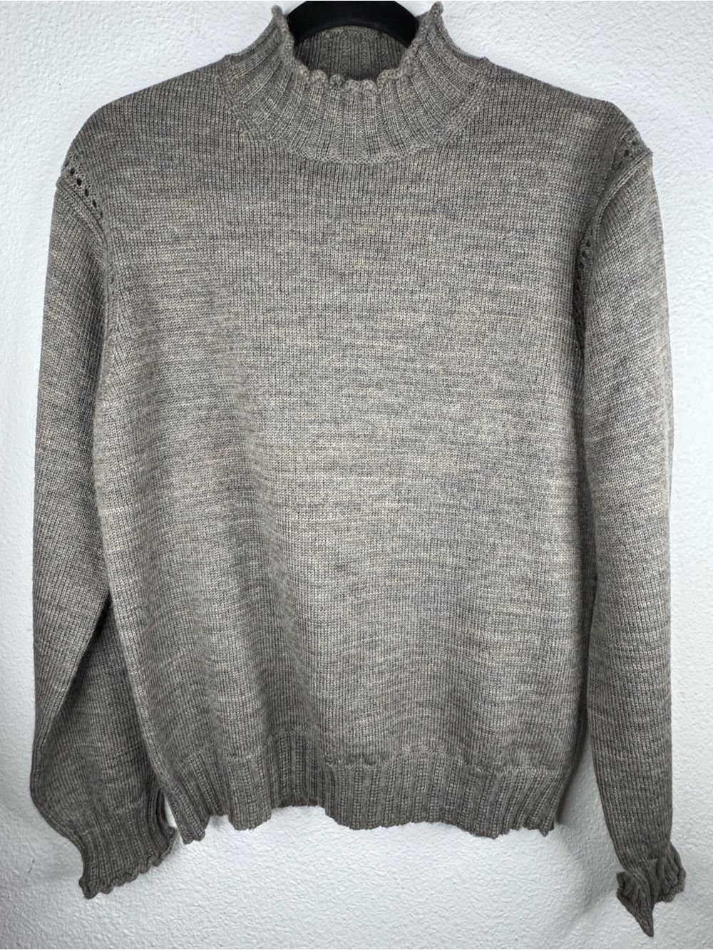 Alexa Chung for AG  100% Wool Ovi Ribbed Turtleneck Sweater
C4